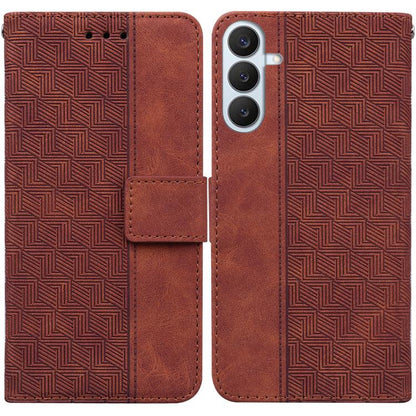 Geometric Embossed Leather Phone Case, For Samsung Galaxy S26+ 5G, For Samsung Galaxy S26 Edge 5G, For Samsung Galaxy S26 Ultra 5G, For Samsung Galaxy S26 5G