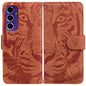 Tiger Embossing Pattern Flip Leather Phone Case, For Samsung Galaxy S25 Ultra 5G, For Samsung Galaxy S24 FE 5G