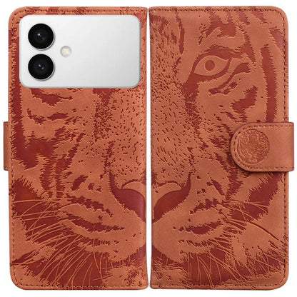 Tiger Embossing Pattern Flip Leather Phone Case, For Samsung Galaxy S26 Edge 5G, For Samsung Galaxy S26 Ultra 5G, For Samsung Galaxy S26 5G, For Samsung Galaxy S25 FE 5G