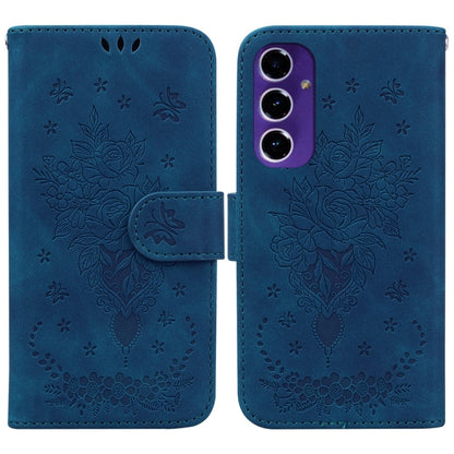 Butterfly Rose Embossed Leather Phone Case