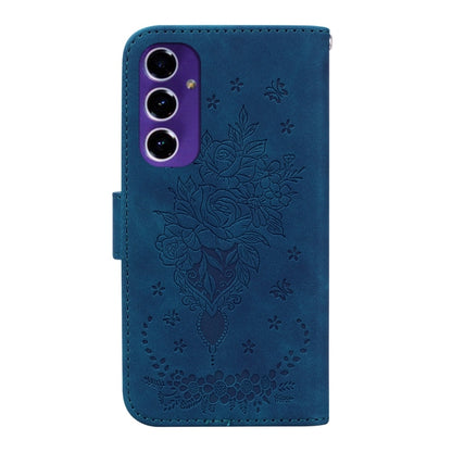 Butterfly Rose Embossed Leather Phone Case