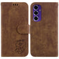 Little Tiger Embossed Leather Phone Case, For Samsung Galaxy S25 Ultra 5G, For Samsung Galaxy S24 FE 5G