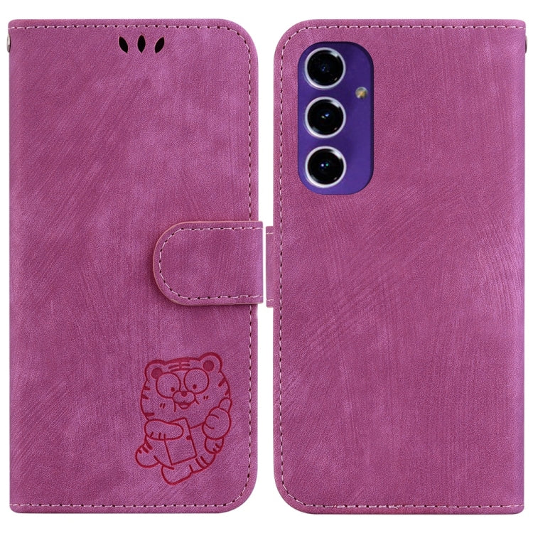 Little Tiger Embossed Leather Phone Case, For Samsung Galaxy S25 Ultra 5G, For Samsung Galaxy S24 FE 5G