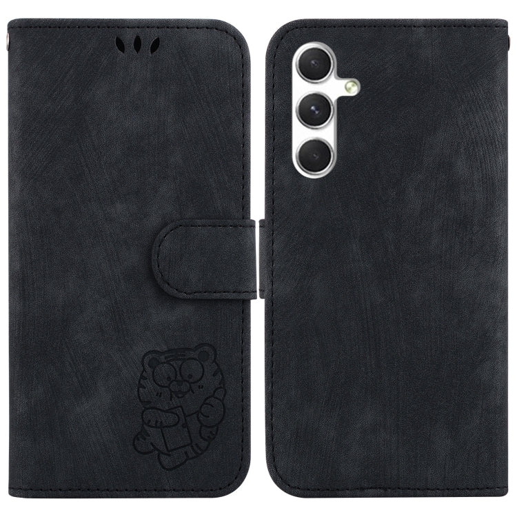 Little Tiger Embossed Leather Phone Case, For Samsung Galaxy S25 FE 5G, For Samsung Galaxy S25 Edge 5G, For Samsung Galaxy S25 5G, For Samsung Galaxy S25+ 5G
