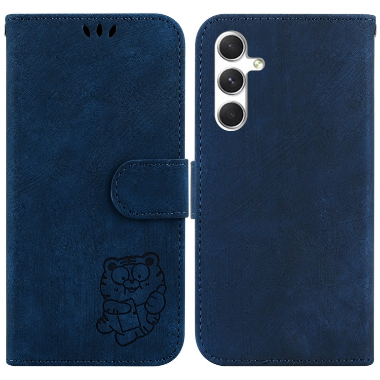 Little Tiger Embossed Leather Phone Case, For Samsung Galaxy S25 FE 5G, For Samsung Galaxy S25 Edge 5G, For Samsung Galaxy S25 5G, For Samsung Galaxy S25+ 5G
