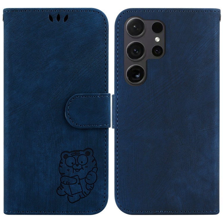 Little Tiger Embossed Leather Phone Case, For Samsung Galaxy S25 Ultra 5G, For Samsung Galaxy S24 FE 5G