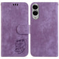 Little Tiger Embossed Leather Phone Case, For Samsung Galaxy S25 FE 5G, For Samsung Galaxy S25 Edge 5G, For Samsung Galaxy S25 5G, For Samsung Galaxy S25+ 5G