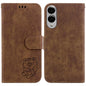 Little Tiger Embossed Leather Phone Case, For Samsung Galaxy S25 FE 5G, For Samsung Galaxy S25 Edge 5G, For Samsung Galaxy S25 5G, For Samsung Galaxy S25+ 5G
