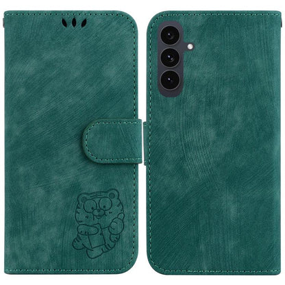 Little Tiger Embossed Leather Phone Case, For Samsung Galaxy S25 FE 5G, For Samsung Galaxy S25 Edge 5G, For Samsung Galaxy S25 5G, For Samsung Galaxy S25+ 5G