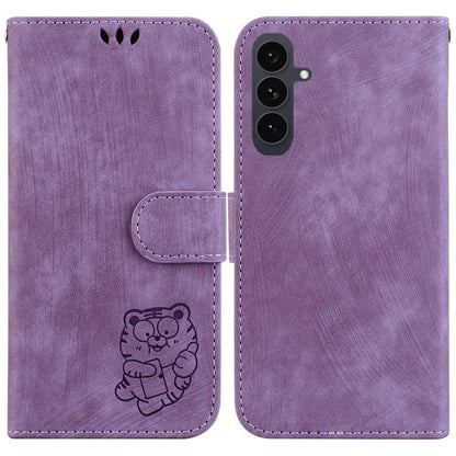 Little Tiger Embossed Leather Phone Case, For Samsung Galaxy S26 Edge 5G, For Samsung Galaxy S26 Ultra 5G, For Samsung Galaxy S26 5G, For Samsung Galaxy S25 FE 5G