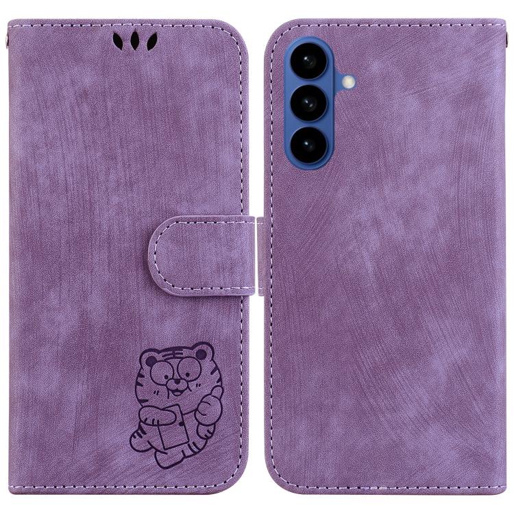 Little Tiger Embossed Leather Phone Case, For Samsung Galaxy S26 Edge 5G, For Samsung Galaxy S26 Ultra 5G, For Samsung Galaxy S26 5G, For Samsung Galaxy S25 FE 5G