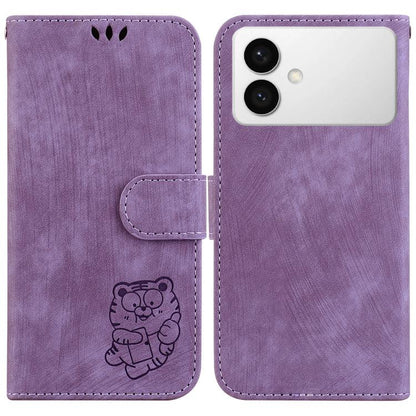 Little Tiger Embossed Leather Phone Case, For Samsung Galaxy S26 Edge 5G, For Samsung Galaxy S26 Ultra 5G, For Samsung Galaxy S26 5G, For Samsung Galaxy S25 FE 5G