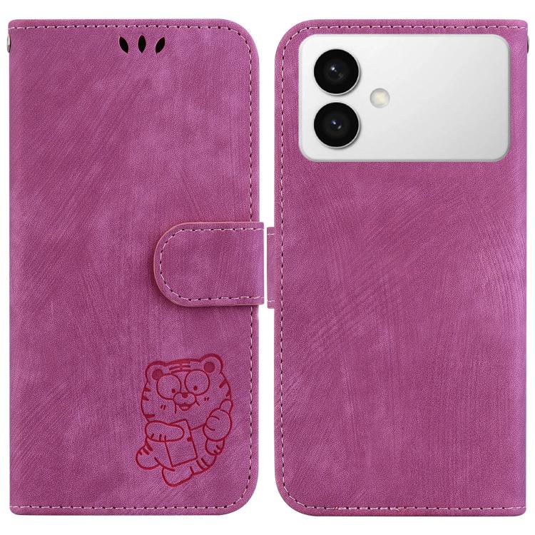 Little Tiger Embossed Leather Phone Case, For Samsung Galaxy S26 Edge 5G, For Samsung Galaxy S26 Ultra 5G, For Samsung Galaxy S26 5G, For Samsung Galaxy S25 FE 5G