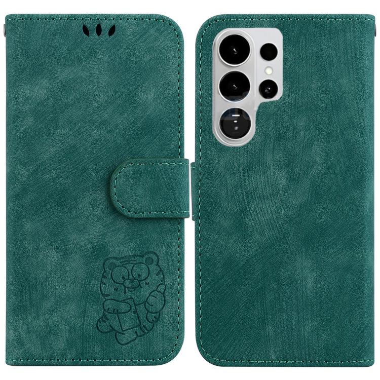 Little Tiger Embossed Leather Phone Case, For Samsung Galaxy S26 Edge 5G, For Samsung Galaxy S26 Ultra 5G, For Samsung Galaxy S26 5G, For Samsung Galaxy S25 FE 5G