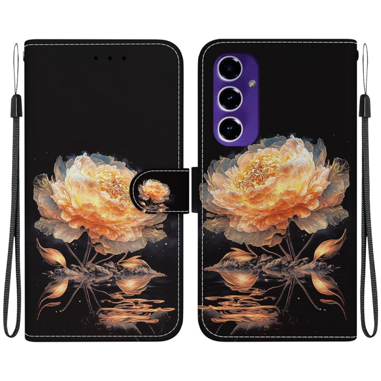 Crystal Texture Colored Drawing Leather Phone Case