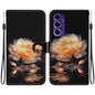 Crystal Texture Colored Drawing Leather Phone Case, For Samsung Galaxy S25 Ultra 5G, For Samsung Galaxy S24 FE 5G