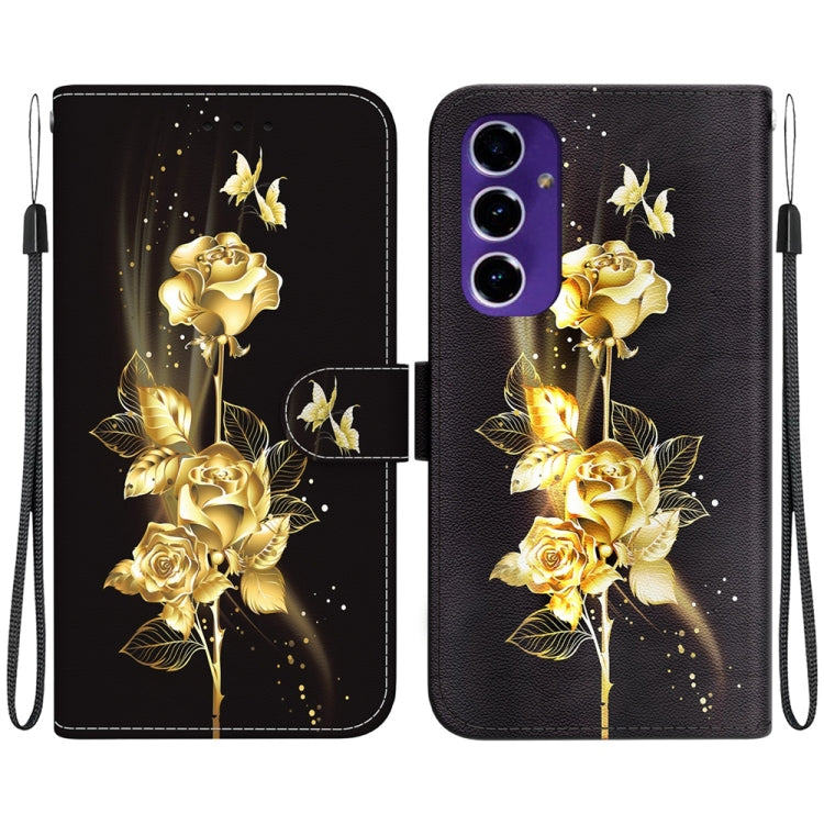 Crystal Texture Colored Drawing Leather Phone Case, For Samsung Galaxy S25 Ultra 5G, For Samsung Galaxy S24 FE 5G