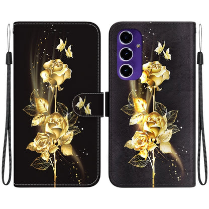 Crystal Texture Colored Drawing Leather Phone Case, For Samsung Galaxy S25 Ultra 5G, For Samsung Galaxy S24 FE 5G