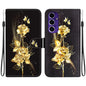 Crystal Texture Colored Drawing Leather Phone Case, For Samsung Galaxy S25 Ultra 5G, For Samsung Galaxy S24 FE 5G