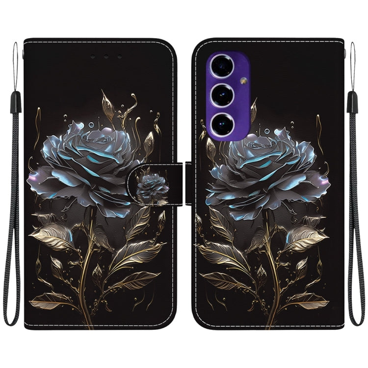 Crystal Texture Colored Drawing Leather Phone Case, For Samsung Galaxy S25 Ultra 5G, For Samsung Galaxy S24 FE 5G