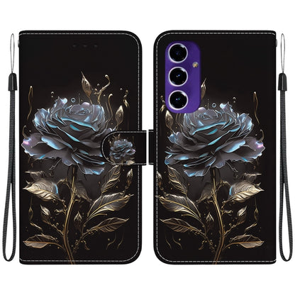 Crystal Texture Colored Drawing Leather Phone Case, For Samsung Galaxy S25 Ultra 5G, For Samsung Galaxy S24 FE 5G