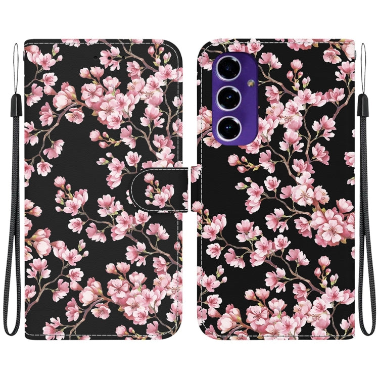 Crystal Texture Colored Drawing Leather Phone Case, For Samsung Galaxy S25 Ultra 5G, For Samsung Galaxy S24 FE 5G