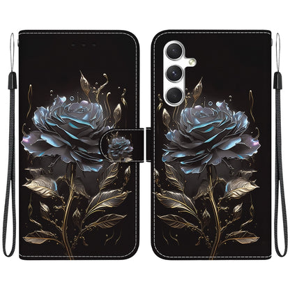 Crystal Texture Colored Drawing Leather Phone Case, For Samsung Galaxy S25+ 5G, For Samsung Galaxy S25 Ultra 5G