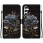 Crystal Texture Colored Drawing Leather Phone Case, For Samsung Galaxy S25+ 5G, For Samsung Galaxy S25 Ultra 5G