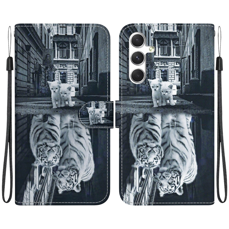 Crystal Texture Colored Drawing Leather Phone Case, For Samsung Galaxy S25+ 5G, For Samsung Galaxy S25 Ultra 5G