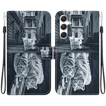 Crystal Texture Colored Drawing Leather Phone Case, For Samsung Galaxy S25+ 5G, For Samsung Galaxy S25 Ultra 5G