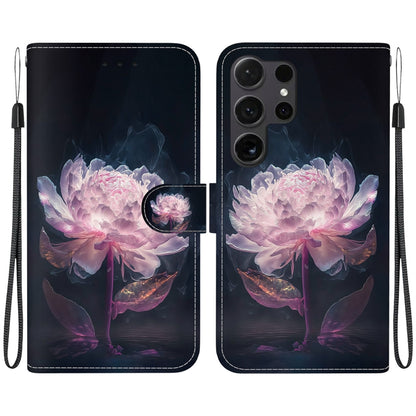 Crystal Texture Colored Drawing Leather Phone Case, For Samsung Galaxy S25+ 5G, For Samsung Galaxy S25 Ultra 5G