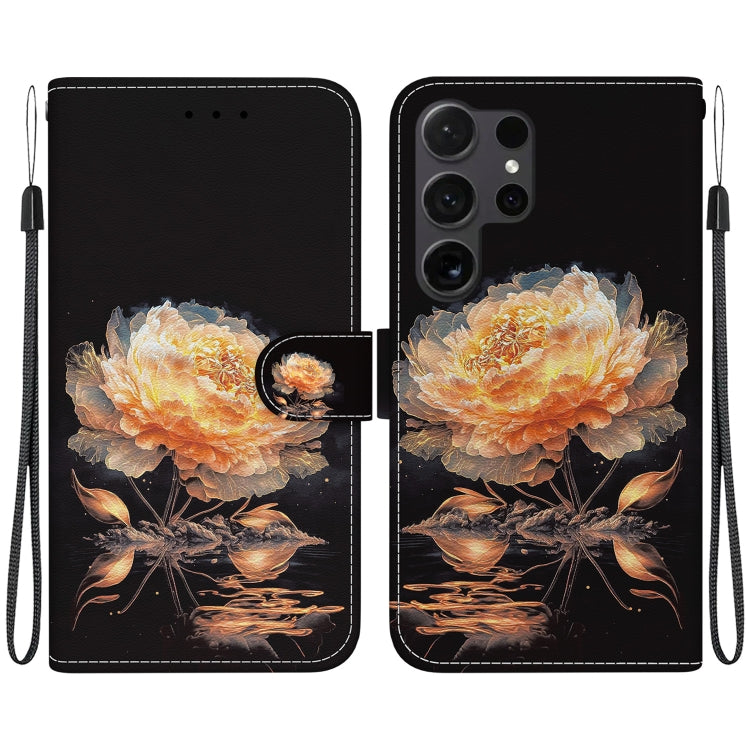 Crystal Texture Colored Drawing Leather Phone Case, For Samsung Galaxy S25 Ultra 5G, For Samsung Galaxy S24 FE 5G