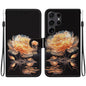 Crystal Texture Colored Drawing Leather Phone Case, For Samsung Galaxy S25 Ultra 5G, For Samsung Galaxy S24 FE 5G