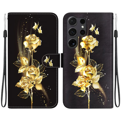 Crystal Texture Colored Drawing Leather Phone Case, For Samsung Galaxy S25+ 5G, For Samsung Galaxy S25 Ultra 5G