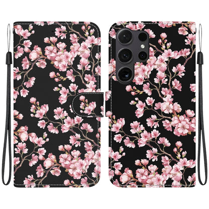 Crystal Texture Colored Drawing Leather Phone Case, For Samsung Galaxy S25+ 5G, For Samsung Galaxy S25 Ultra 5G