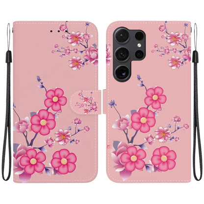 Crystal Texture Colored Drawing Leather Phone Case, For Samsung Galaxy S25 Ultra 5G, For Samsung Galaxy S24 FE 5G