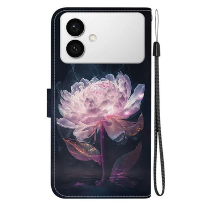 Crystal Texture Colored Drawing Leather Phone Case