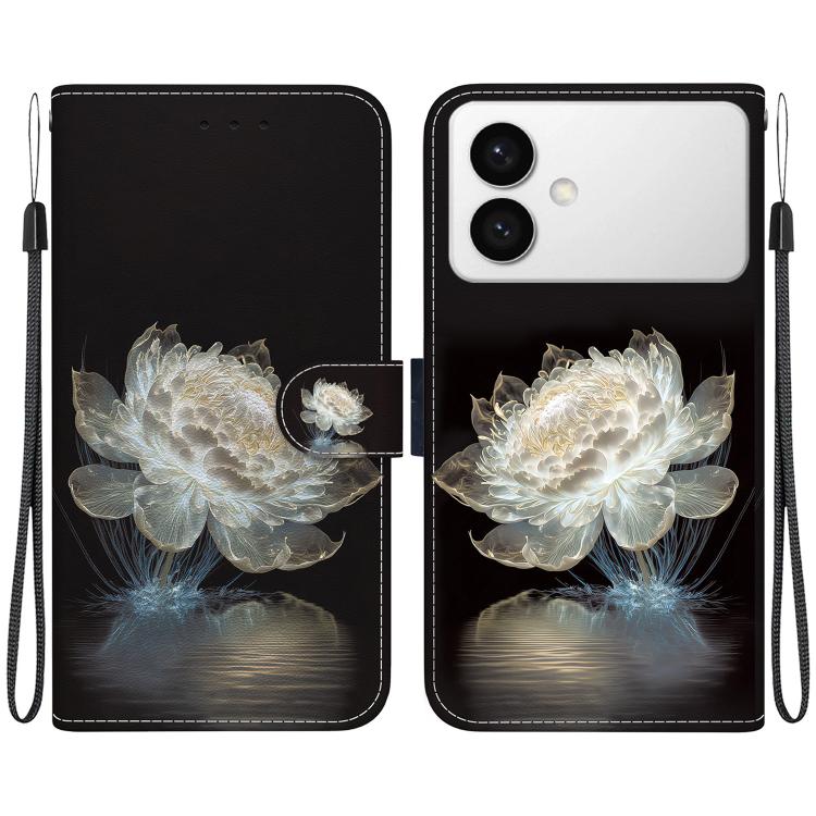 Crystal Texture Colored Drawing Leather Phone Case