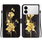 Crystal Texture Colored Drawing Leather Phone Case