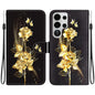 Crystal Texture Colored Drawing Leather Phone Case