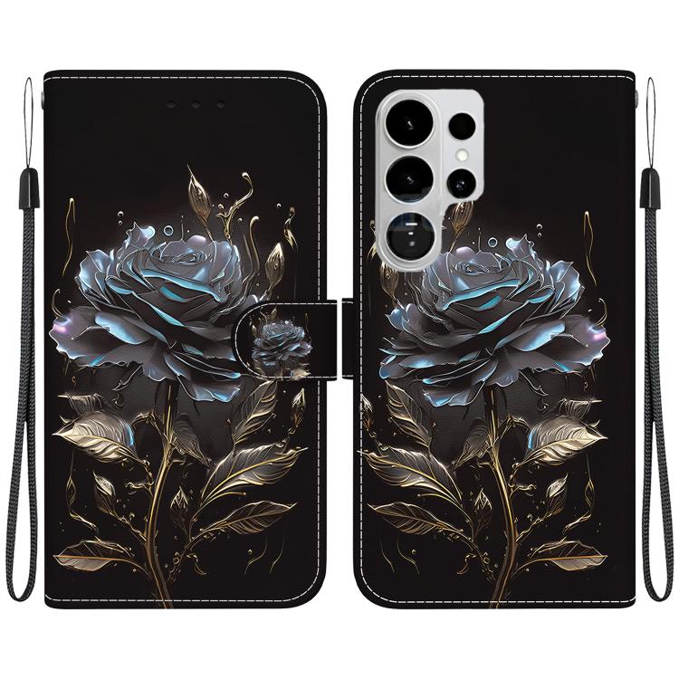 Crystal Texture Colored Drawing Leather Phone Case