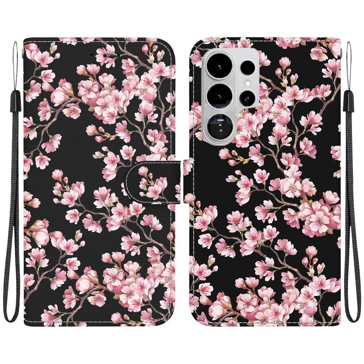 Crystal Texture Colored Drawing Leather Phone Case