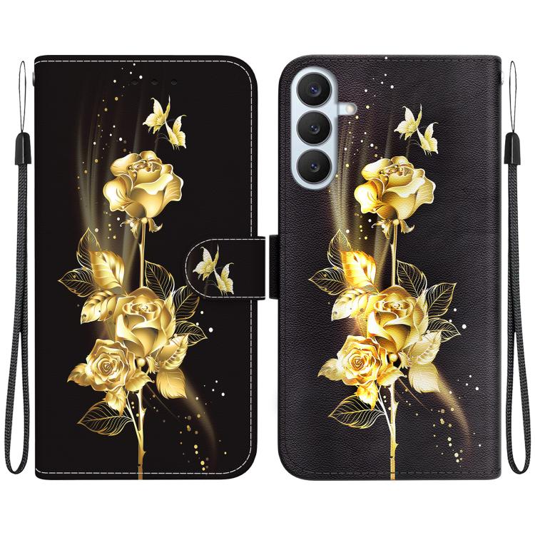 Crystal Texture Colored Drawing Leather Phone Case, For Galaxy S26 FE 5G, For Samsung Galaxy S26+ 5G