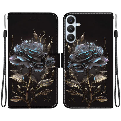 Crystal Texture Colored Drawing Leather Phone Case, For Galaxy S26 FE 5G, For Samsung Galaxy S26+ 5G