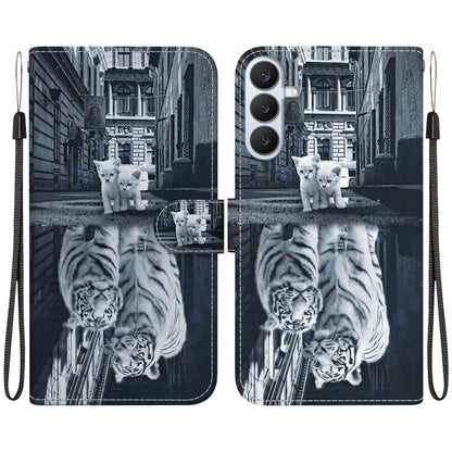 Crystal Texture Colored Drawing Leather Phone Case, For Galaxy S26 FE 5G, For Samsung Galaxy S26+ 5G