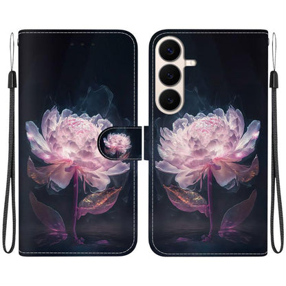Crystal Texture Colored Drawing Leather Phone Case, For Galaxy S26 FE 5G, For Samsung Galaxy S26+ 5G