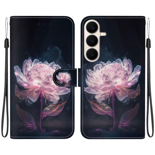 Crystal Texture Colored Drawing Leather Phone Case, For Galaxy S26 FE 5G, For Samsung Galaxy S26+ 5G