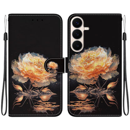 Crystal Texture Colored Drawing Leather Phone Case, For Galaxy S26 FE 5G, For Samsung Galaxy S26+ 5G