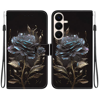 Crystal Texture Colored Drawing Leather Phone Case, For Galaxy S26 FE 5G, For Samsung Galaxy S26+ 5G
