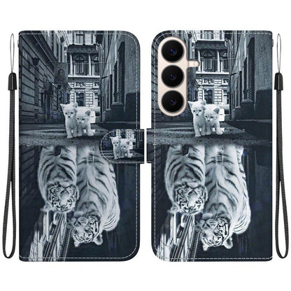 Crystal Texture Colored Drawing Leather Phone Case, For Galaxy S26 FE 5G, For Samsung Galaxy S26+ 5G